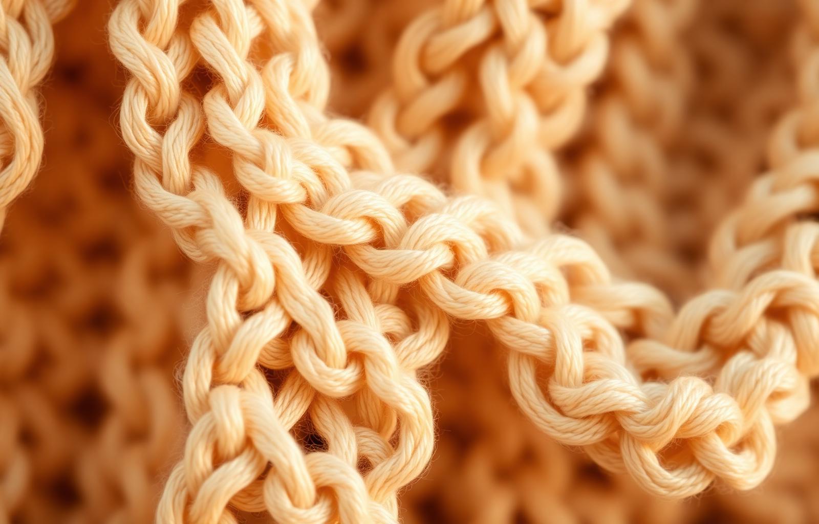 Textura close de tricot artesanal premium